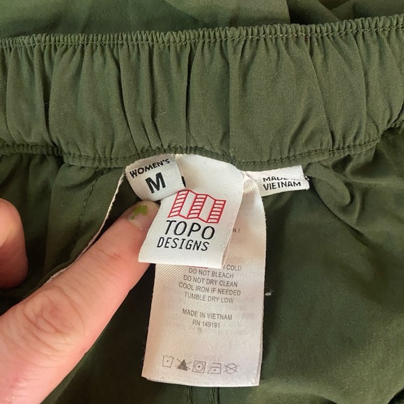 Topo Designs Dark Green Women's Athletic Shorts - Picture 4 of 4